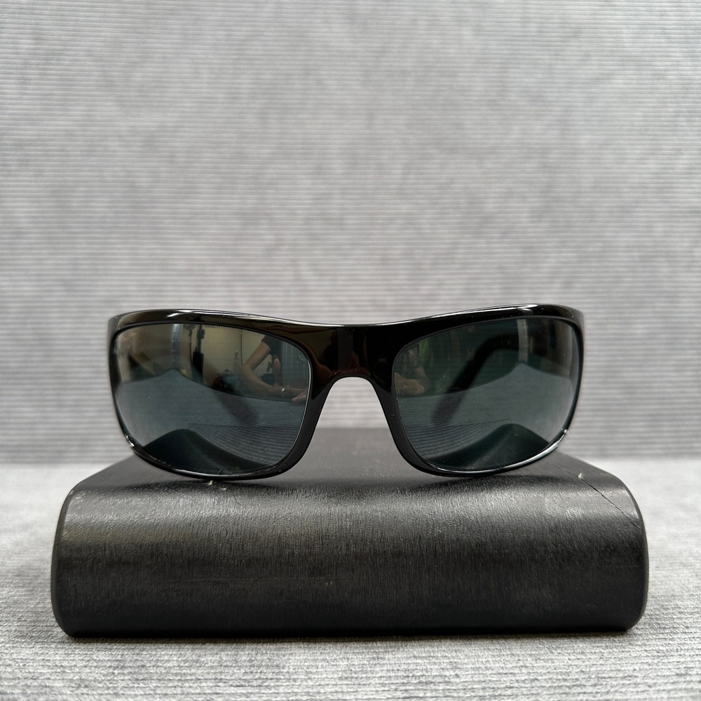 Maui Jim Peahi MJ 202-02 Black Wrap Sunglasses Italy 65-19-120
